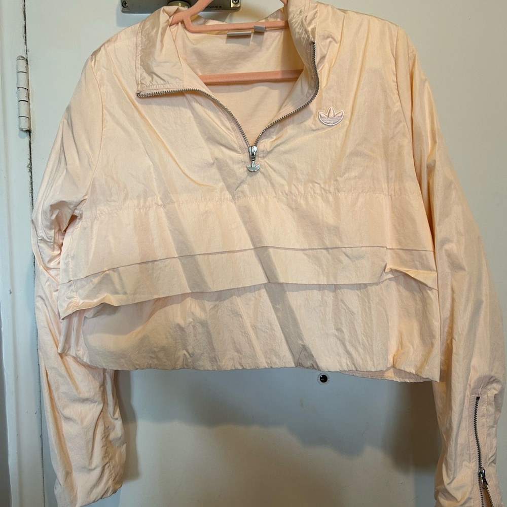 Adidas Peach Cropped Windbreaker